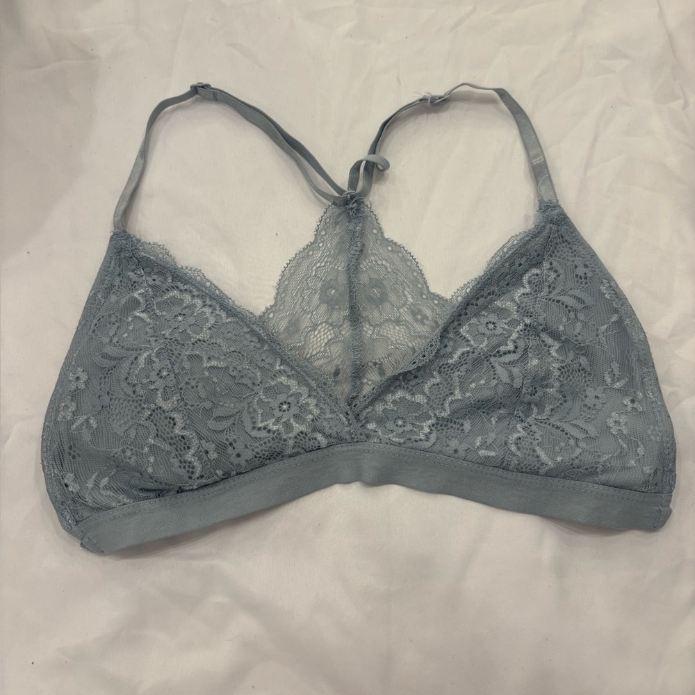 Essentials Lace Bralette in Dusty Blue medium